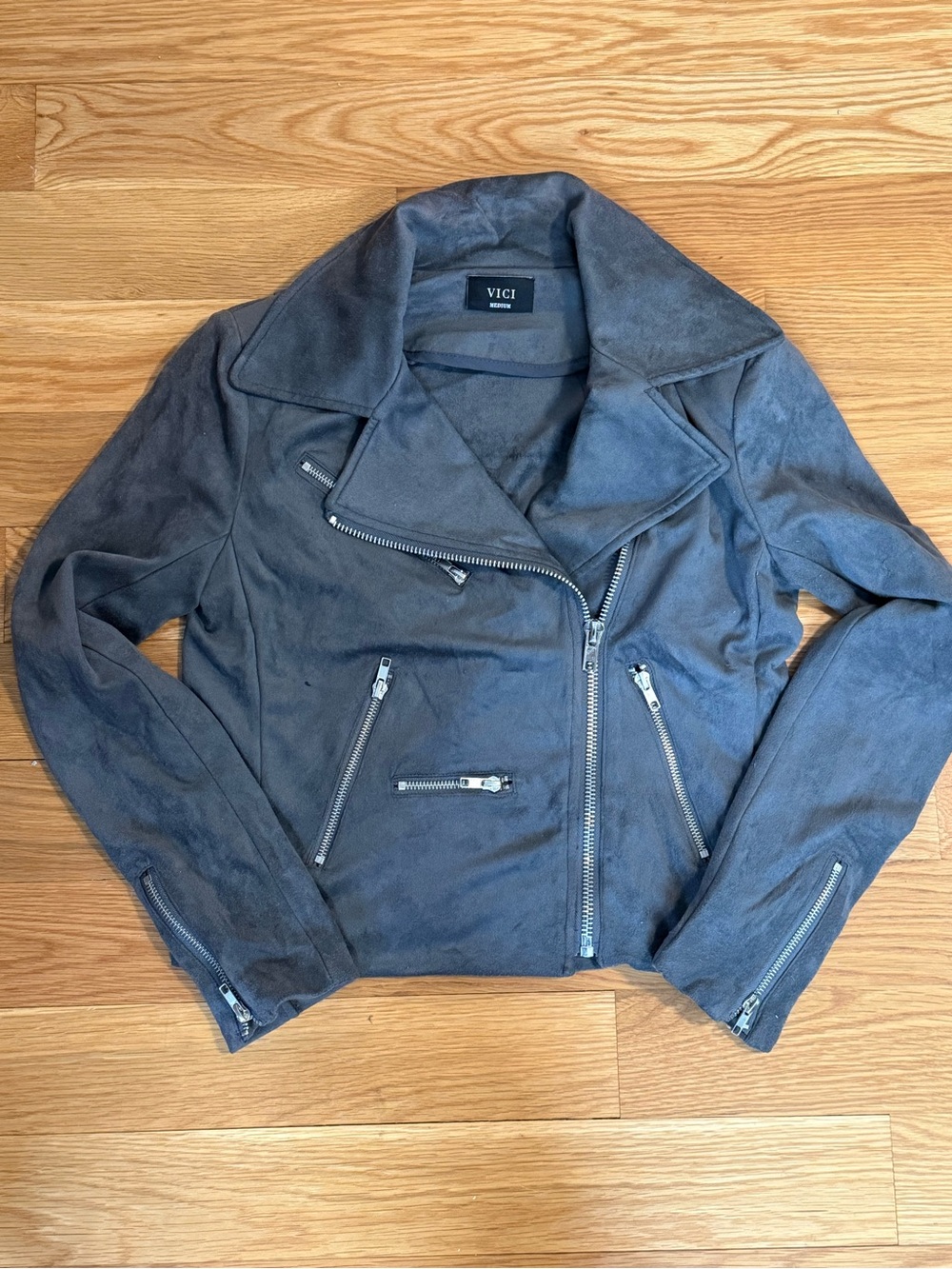 Vici Grey Suede Jacket